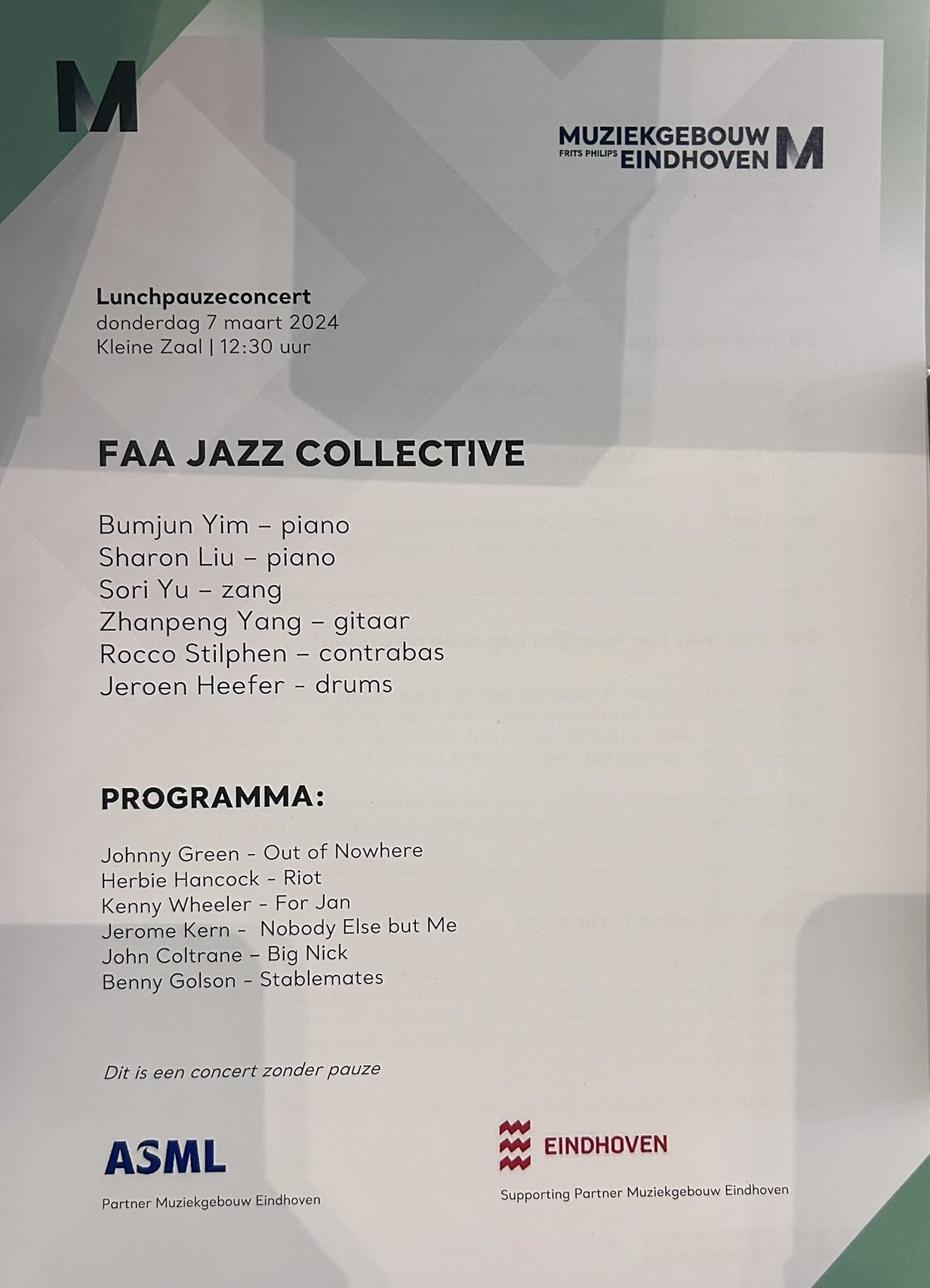 FAA Jazz Collective — Muziekgebouw Eindhoven, Mar 2024